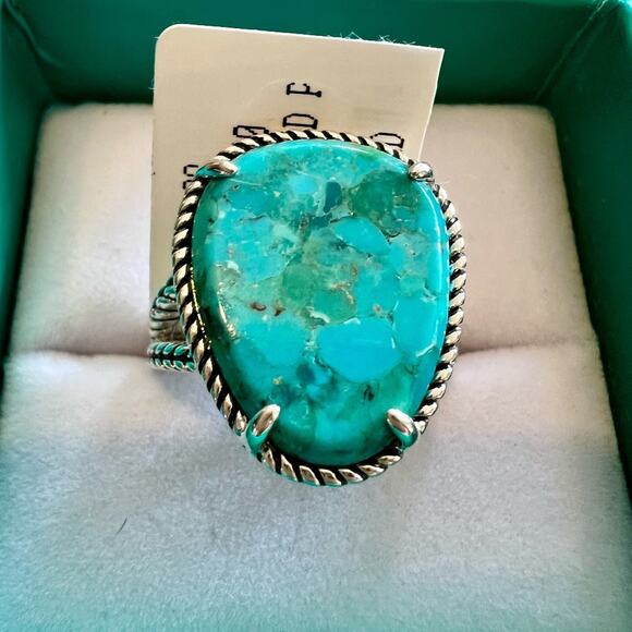 EFFY ENY Women's Sterling Silver & Turquoise Ring 7 NWT - Picture 2 of 9